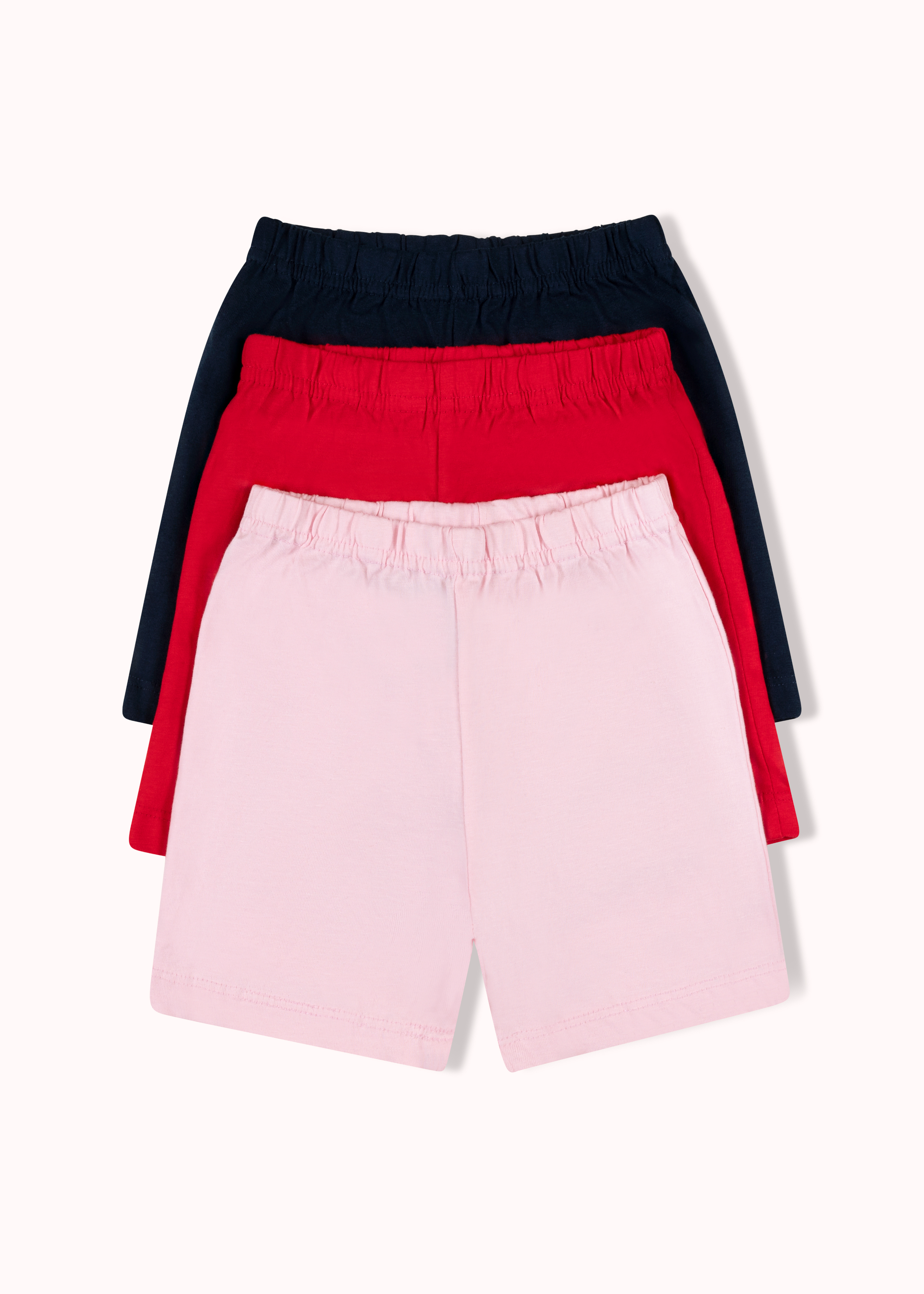 3 Pack solid shorts