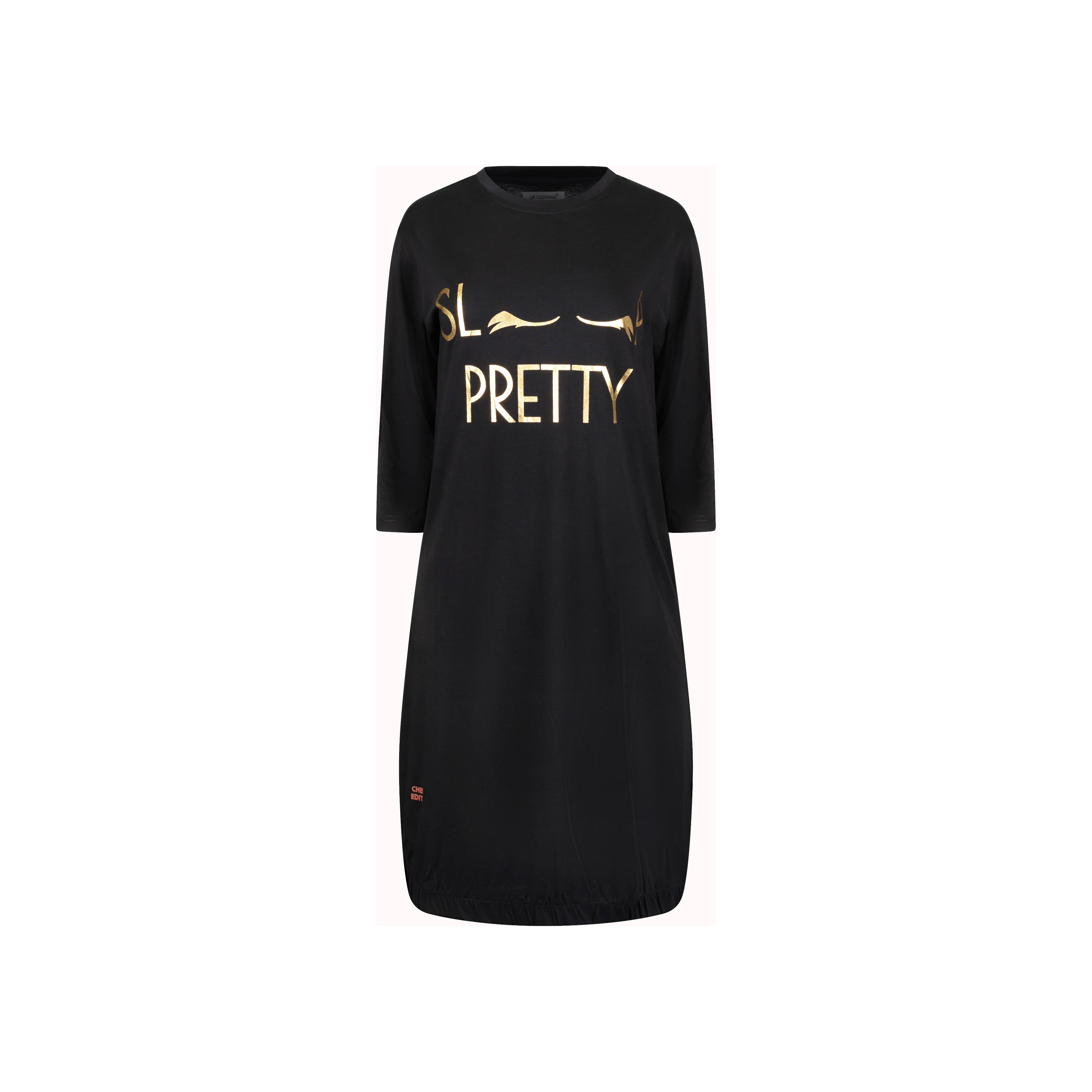 Sleep pretty foil printed t-shrit dress
