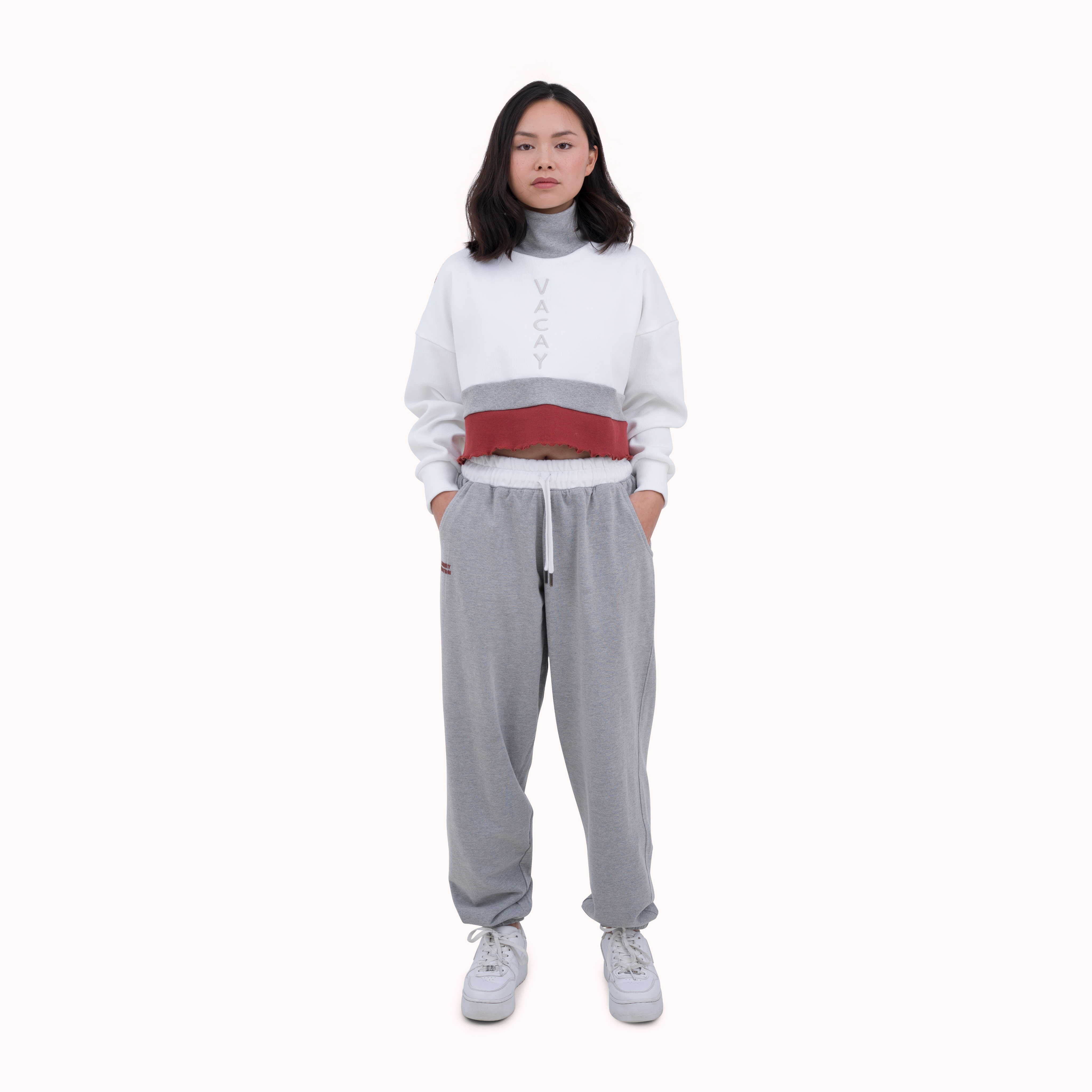 Grey solid cotton jogger