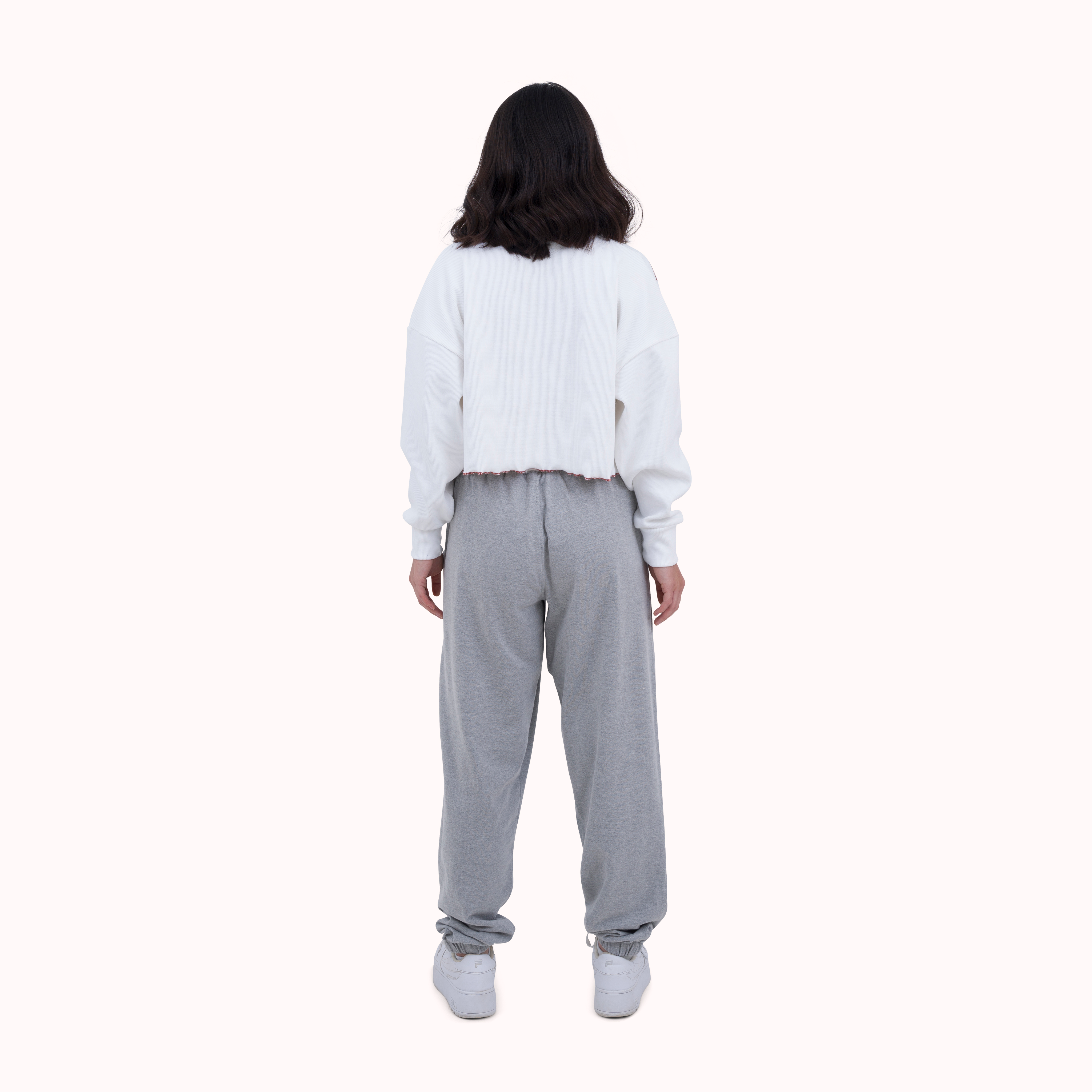 Grey solid cotton jogger