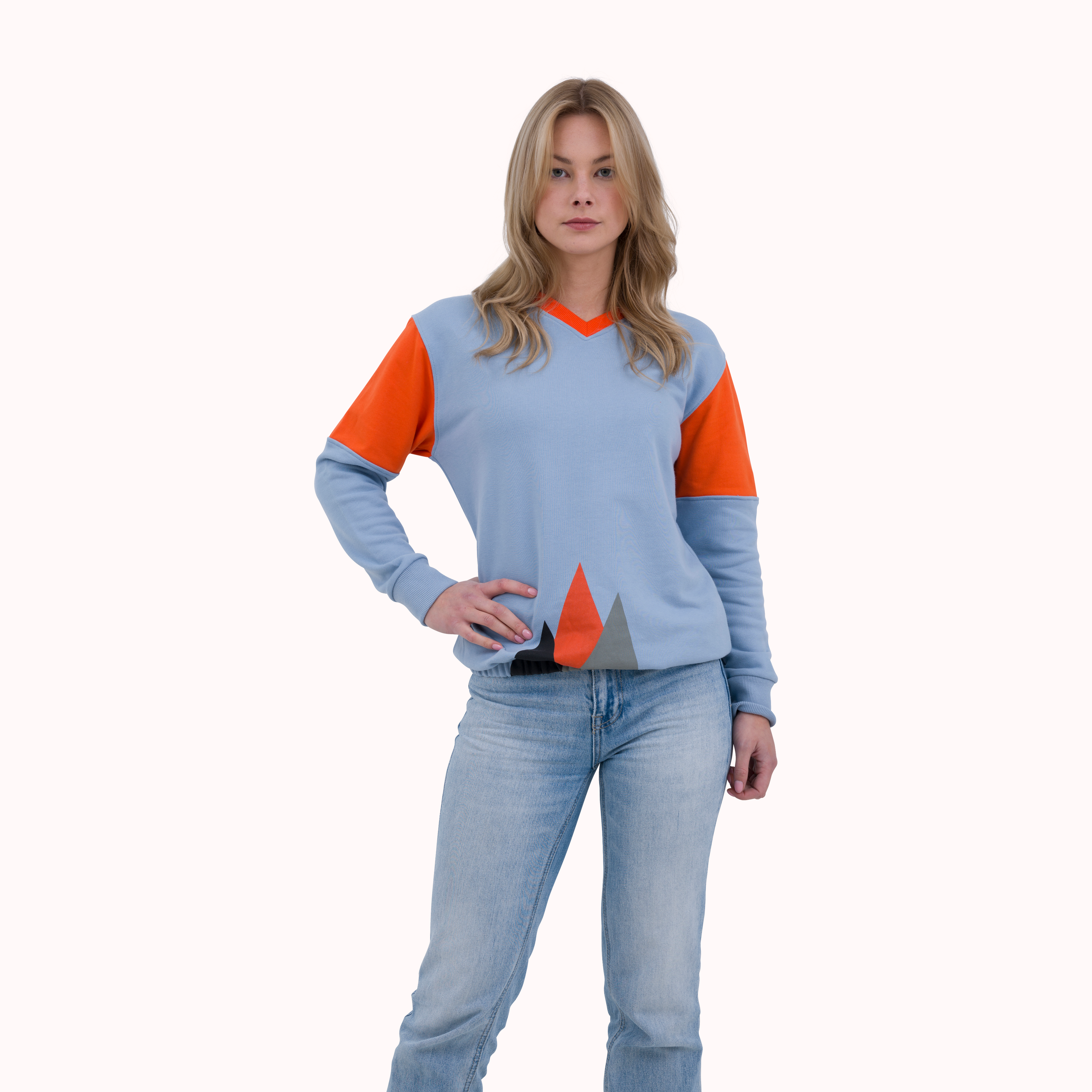 Silversky loop knit cotton printed sweatshirt
