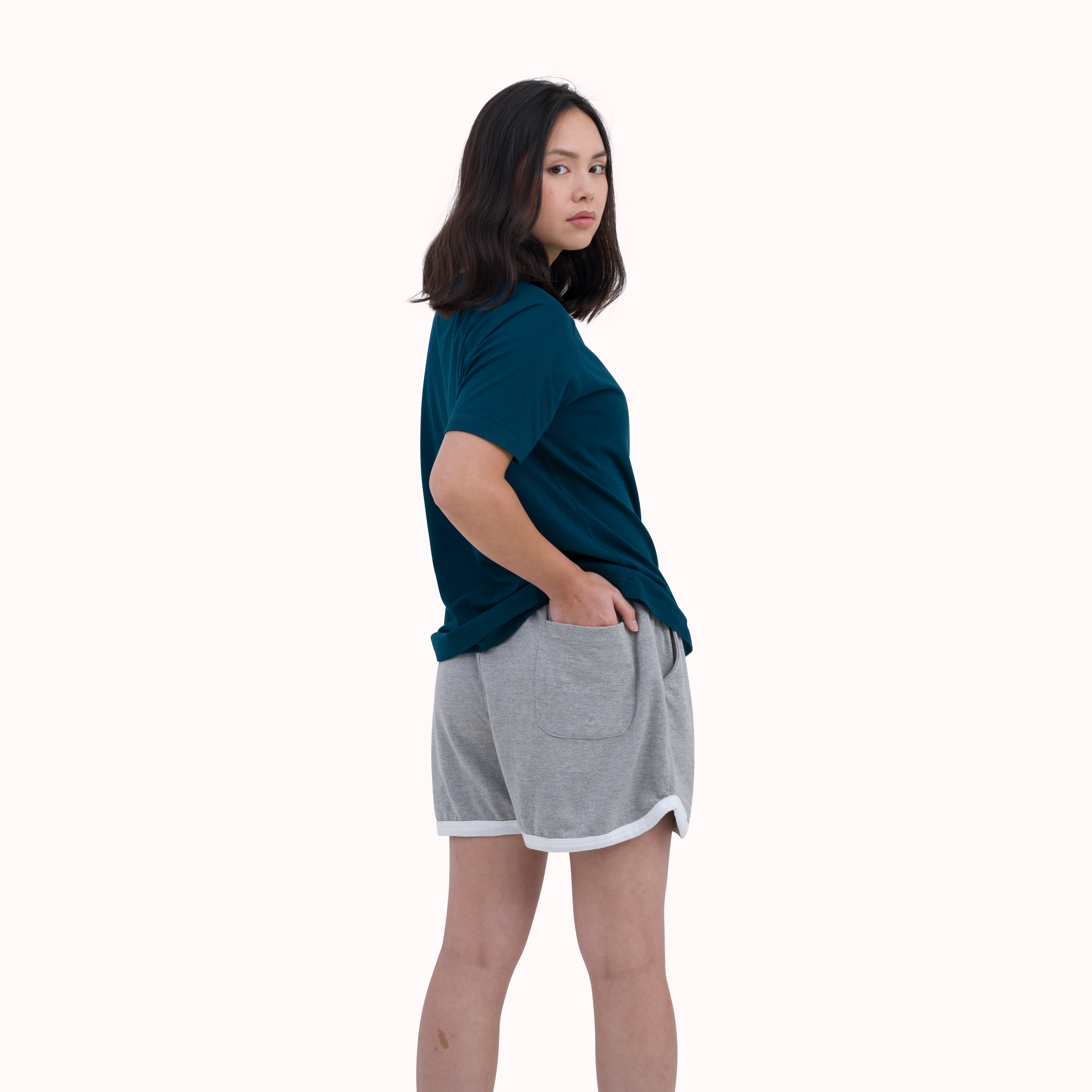 Solid printed pyjama tshirt shorts