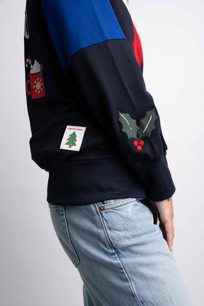 HIGH NECK CHRISTMAS SWEATSHIRT